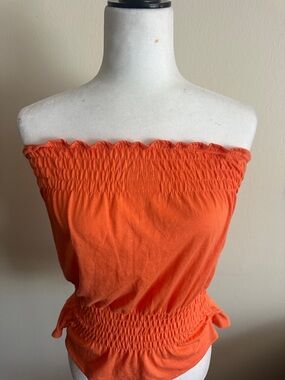 Old Navy Orange Smocked Tube Top